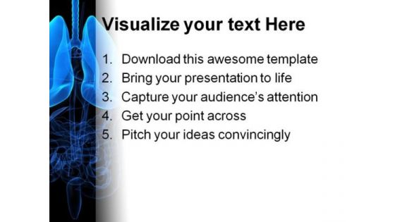 Human Lungs01 Medical PowerPoint Template 0610