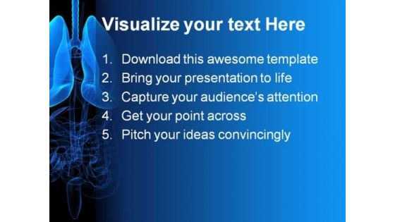 Human Lungs01 Medical PowerPoint Template 0610