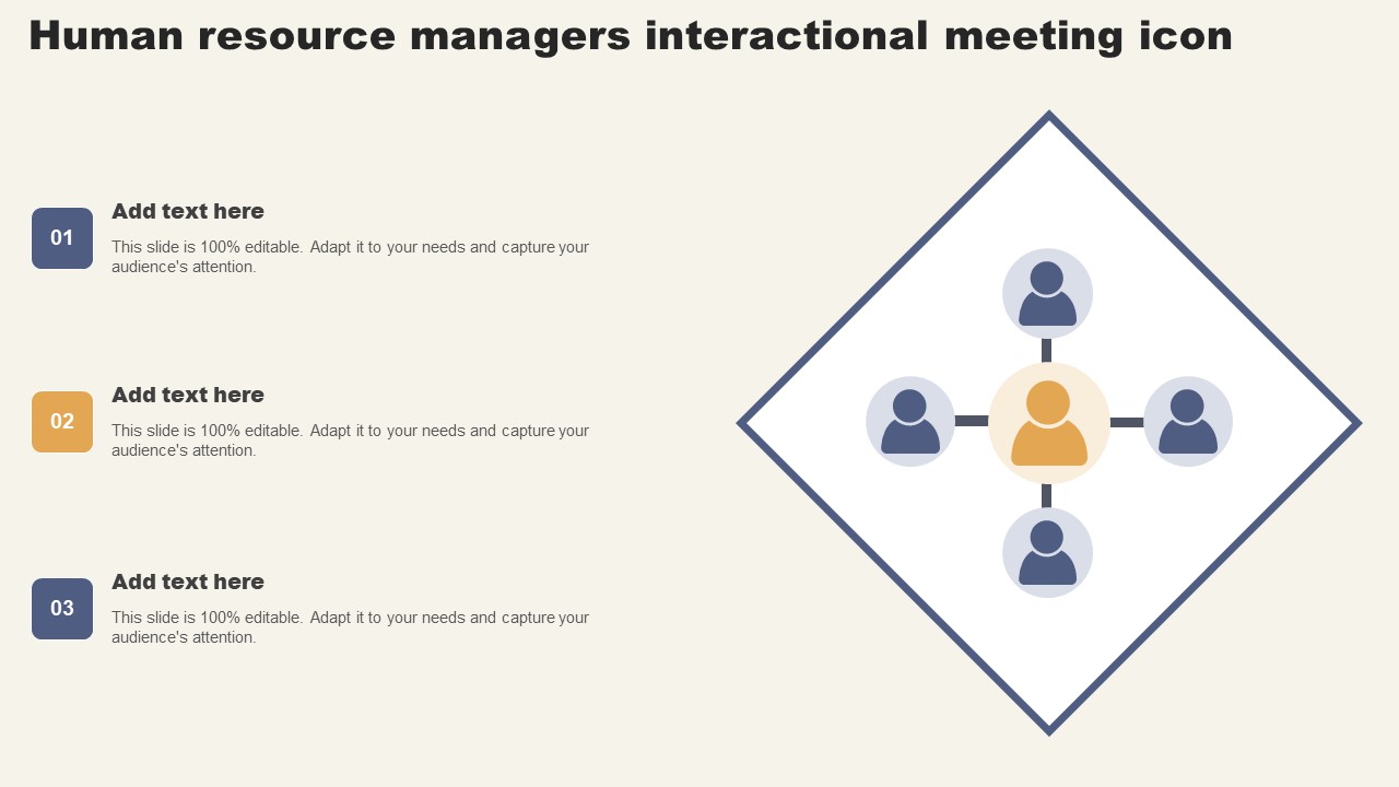 Human Resource Managers Interactional Meeting Icon Clipart Pdf