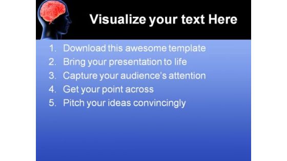 Humanbrain Medical PowerPoint Template 1110
