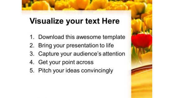 I Am Different Flowers Garden PowerPoint Templates And PowerPoint Themes 0512