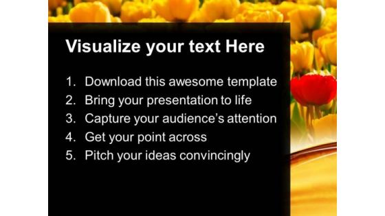 I Am Different Flowers Garden PowerPoint Templates And PowerPoint Themes 0512