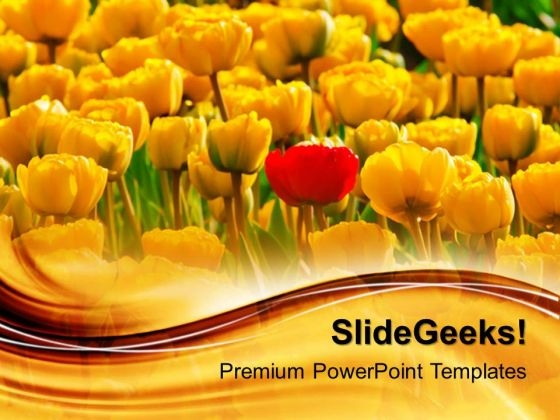 I Am Different Flowers Garden PowerPoint Templates And PowerPoint Themes 0512
