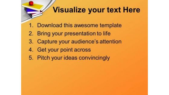 I Love School Food Books Apple PowerPoint Templates Ppt Backgrounds For Slides 0213