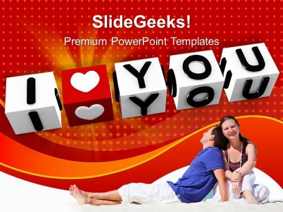 I Love You Cubes Wedding PowerPoint Templates Ppt Background For Slides 1112
