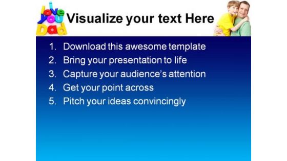 I Love You Dad Family PowerPoint Templates And PowerPoint Backgrounds 0611