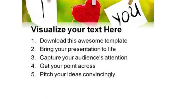 I Love You Shapes PowerPoint Backgrounds And Templates 1210