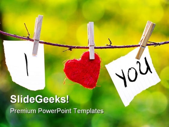 I Love You Shapes PowerPoint Backgrounds And Templates 1210