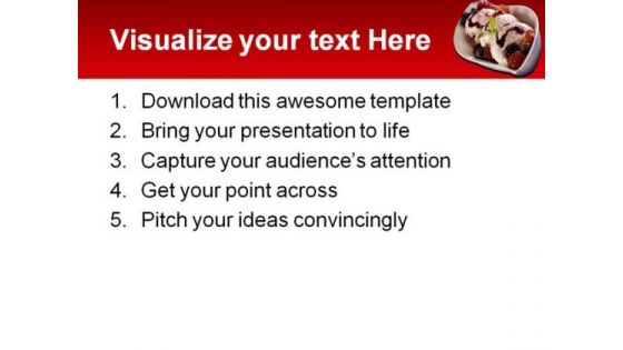 Ice Cream Food PowerPoint Template 0810