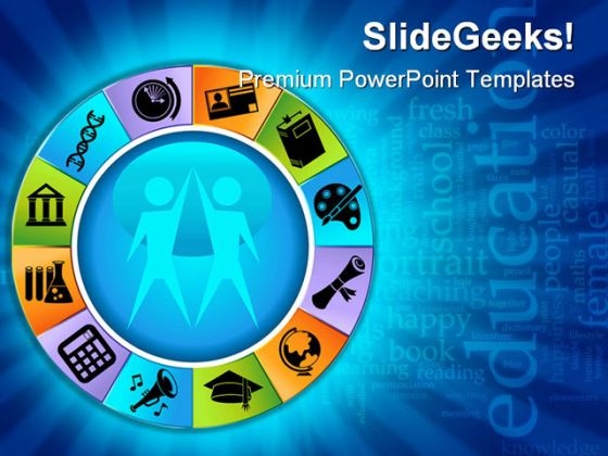 Icon Education PowerPoint Template 0810
