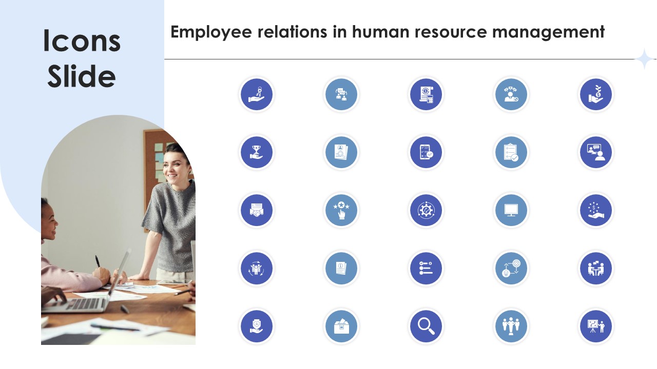 Icons Slide Employee Relations In Human Resource Management