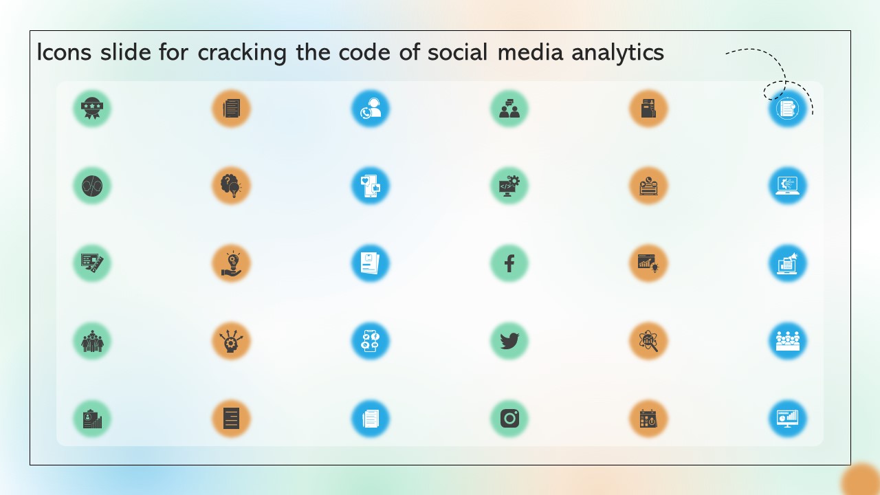 Icons Slide For Cracking The Code Of Social Media Analytics