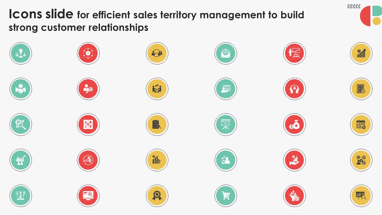 Icons Slide For Efficient Sales Territory Management To Build Strong Customer Relationships SA SS V