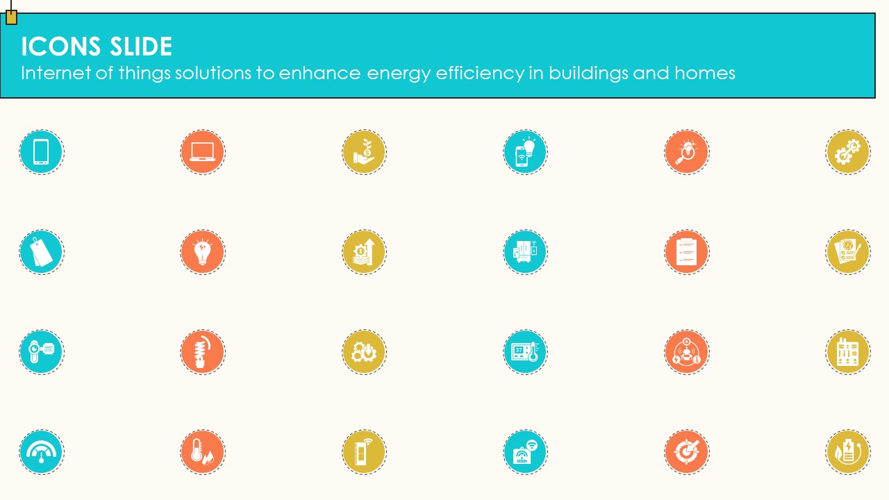 Icons Slide Internet Of Things Solutions To Enhance Energy Efficiency In Buildings And Homes Iot Ss V