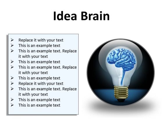 Idea Brain Business PowerPoint Presentation Slides C