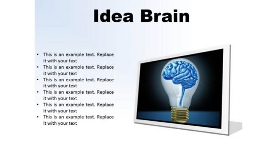 Idea Brain Business PowerPoint Presentation Slides F
