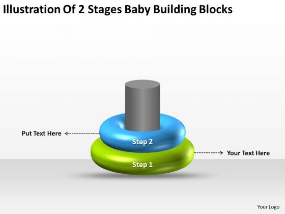 Illustration Of 2 Stages Baby Building Blocks Ppt Business Plan PowerPoint Slides