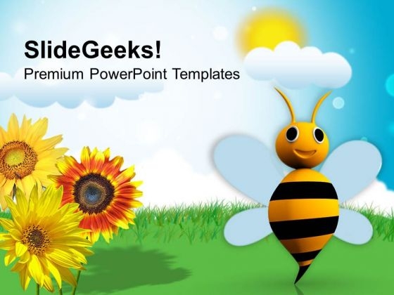 Illustration Of Bright Sunny Day PowerPoint Templates Ppt Backgrounds For Slides 0513