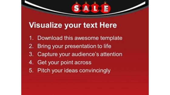 Illustration Of Christmas Balls With Sale PowerPoint Templates Ppt Backgrounds For Slides 1212