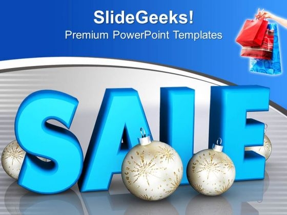 Illustration Of Christmas Discount Sale PowerPoint Templates Ppt Backgrounds For Slides 1212