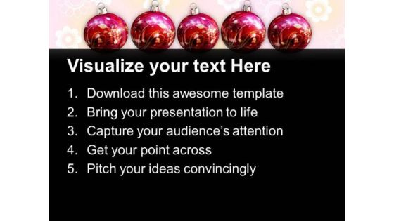 Illustration Of Christmas Ornaments PowerPoint Templates Ppt Backgrounds For Slides 1112