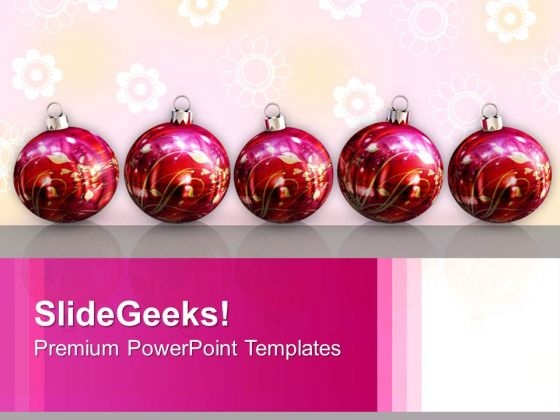 Illustration Of Christmas Ornaments PowerPoint Templates Ppt Backgrounds For Slides 1112