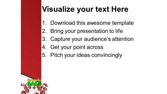 Illustration Of Christmas Sale And Red Balls PowerPoint Templates Ppt Backgrounds For Slides 1212