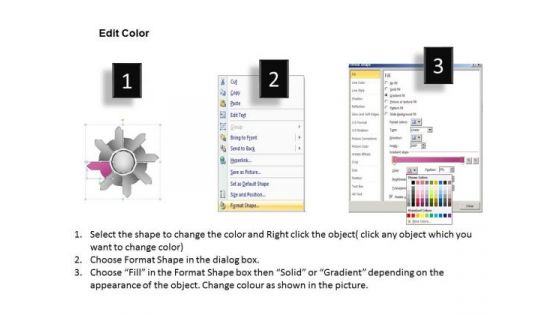 Illustration Of Colorful Diverging 8 Arrows Cycle Motion Chart PowerPoint Slides