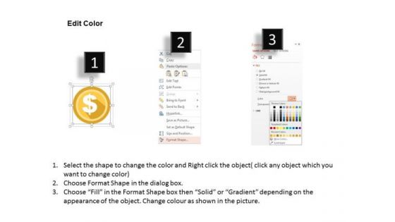 Illustration Of Dollar Growth Graph PowerPoint Template
