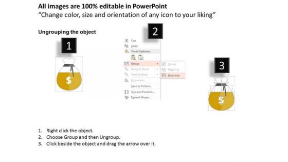 Illustration Of Dollar Money Bag PowerPoint Templates
