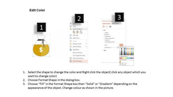 Illustration Of Dollar Money Bag PowerPoint Templates