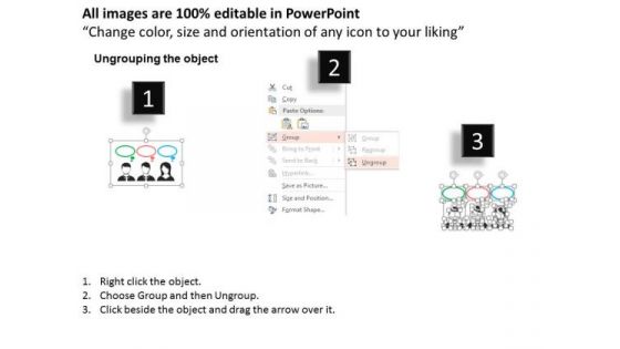 Illustration Of Group Discussion PowerPoint Templates