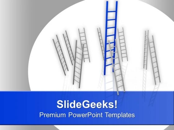 Illustration Of Ladder Of Success PowerPoint Templates Ppt Backgrounds For Slides 0113