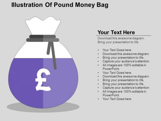 Illustration Of Pound Money Bag PowerPoint Templates