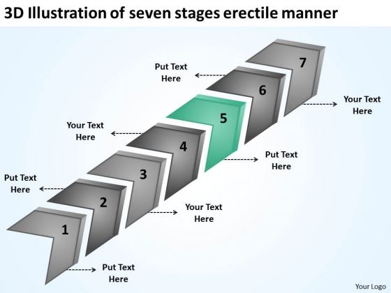 Illustration Of Seven Stages Erectile Manner Entertainment Business Plan PowerPoint Slides