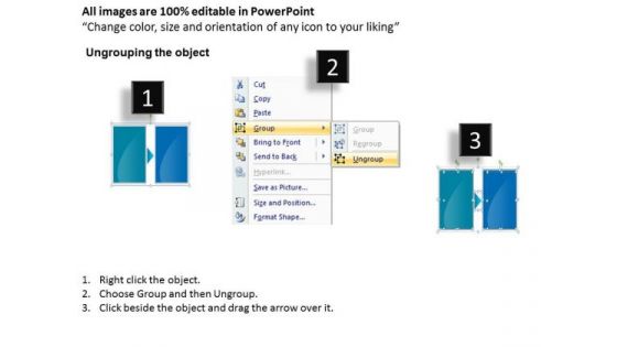 Illustration Of Two Stages Arrow Process Schematic PowerPoint Templates