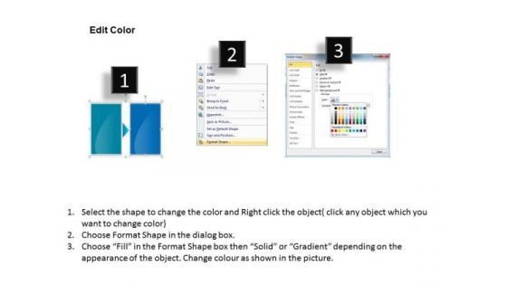 Illustration Of Two Stages Arrow Process Schematic PowerPoint Templates