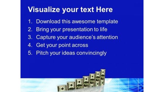Illustration Of Us Dollar Rising Graph PowerPoint Templates Ppt Backgrounds For Slides 0113