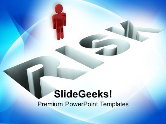 Image Of 3d Man With Risk PowerPoint Templates Ppt Backgrounds For Slides 0213