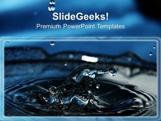 Image Of Falling Water Drops PowerPoint Templates Ppt Backgrounds For Slides 0213