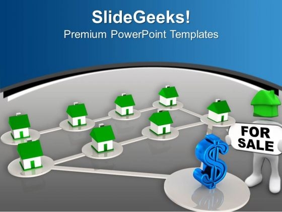 Image Of Houses For Sale PowerPoint Templates Ppt Backgrounds For Slides 0713