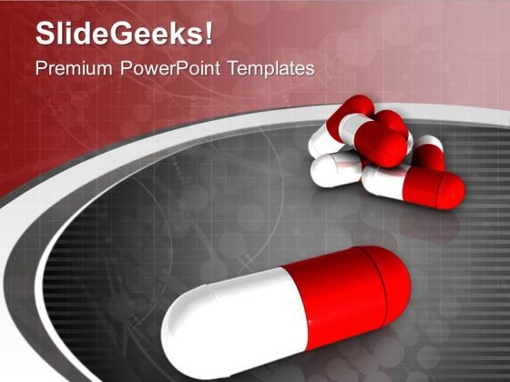 Image Of Red And White Capsules PowerPoint Templates Ppt Backgrounds For Slides 0713
