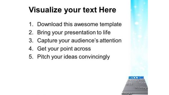 Image Of Stairway To Success PowerPoint Templates Ppt Backgrounds For Slides 0213