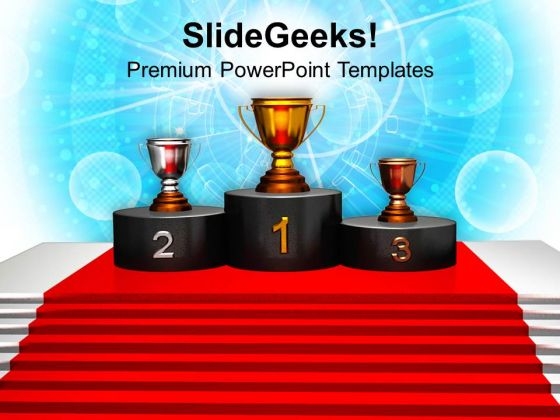 Image Of Winner Podium PowerPoint Templates Ppt Backgrounds For Slides 0213