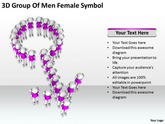 Images Of Business People 3d Group Men Female Symbol PowerPoint Slides