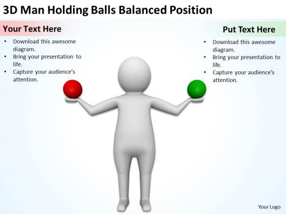 Images Of Business People 3d Man Holding Balls Balanced Position PowerPoint Slides