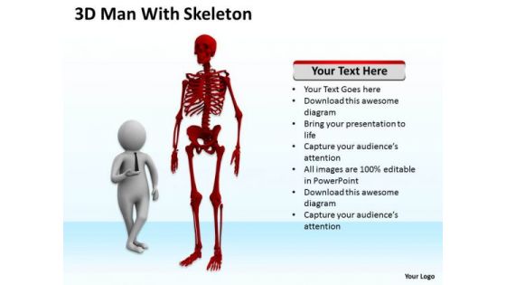 Images Of Business People 3d Man With Skeleton PowerPoint Templates