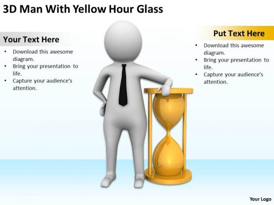 Images Of Business People With Yellow Hour Glass PowerPoint Templates Ppt Backgrounds For Slides