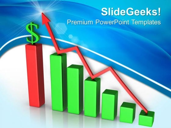 Increase Graph And Dollar Finance PowerPoint Templates And PowerPoint Themes 0612