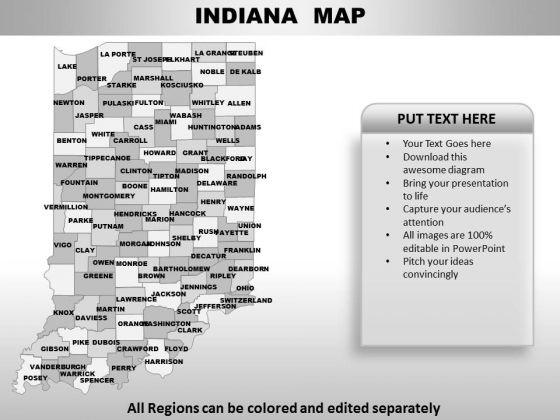 Indiana PowerPoint Maps